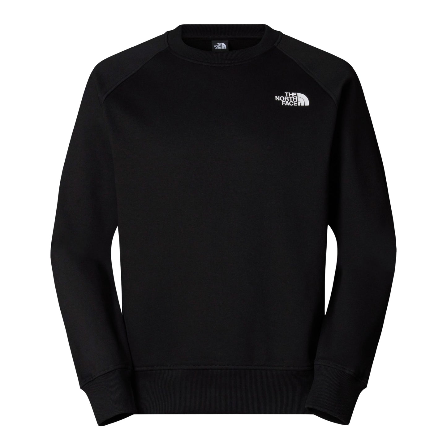 Sweat para homem The North Face Raglan Redbox em TNF Black. Foto da parte da frente.