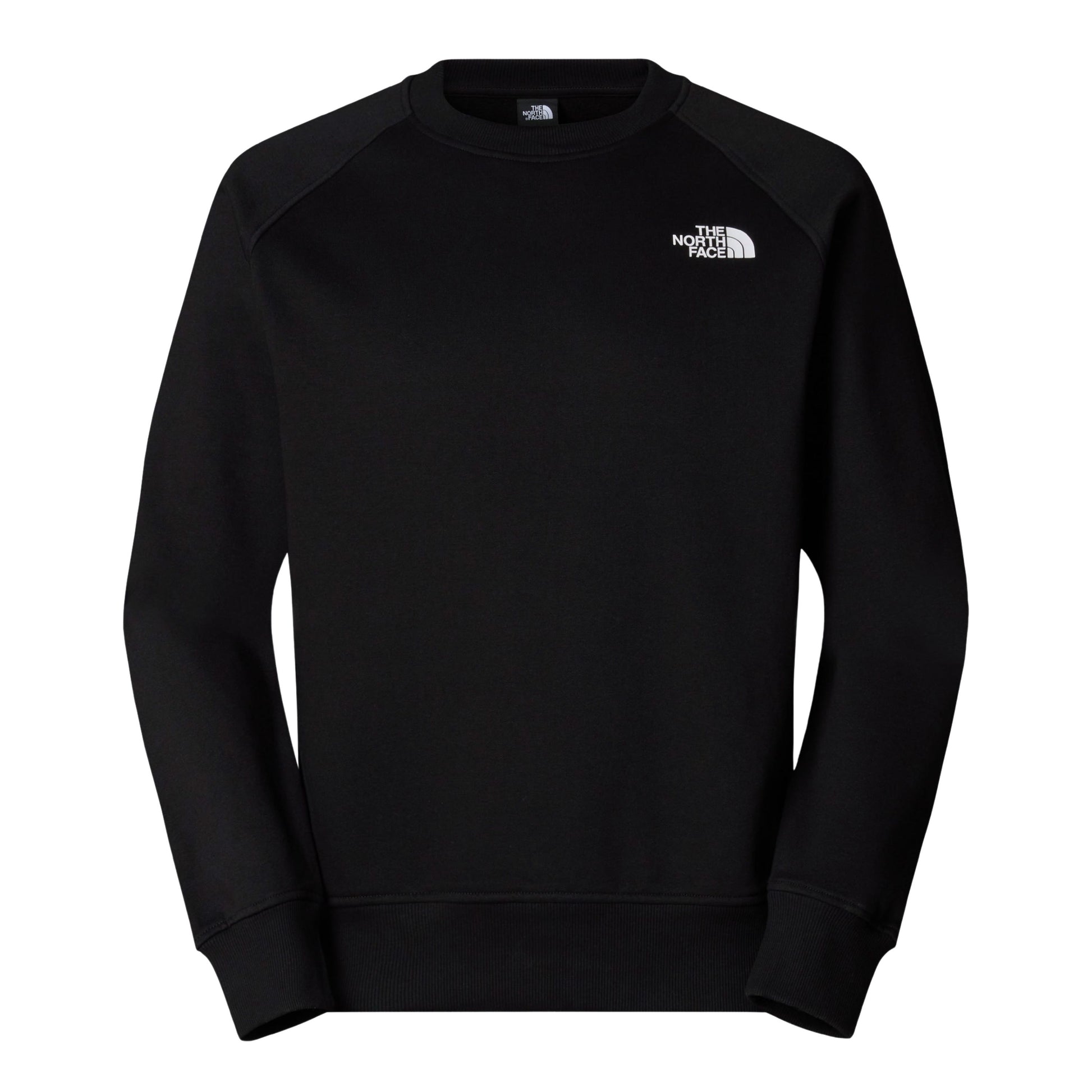 Sweat para homem The North Face Raglan Redbox em TNF Black. Foto da parte da frente.