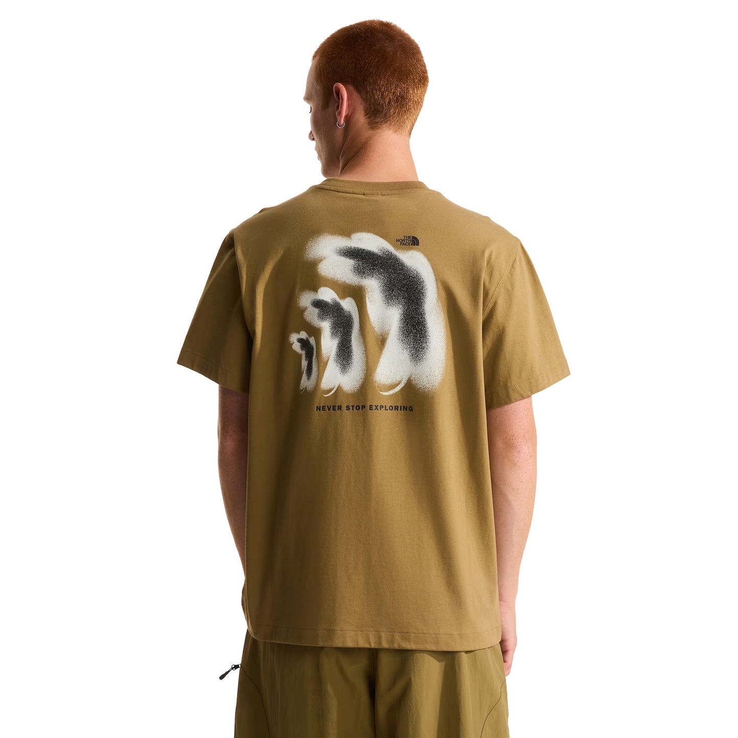 T-Shirt de manga curta para homem The North Face 1966 Half Dome Relaxed em Cedar. Foto da parte de trás, vestida.