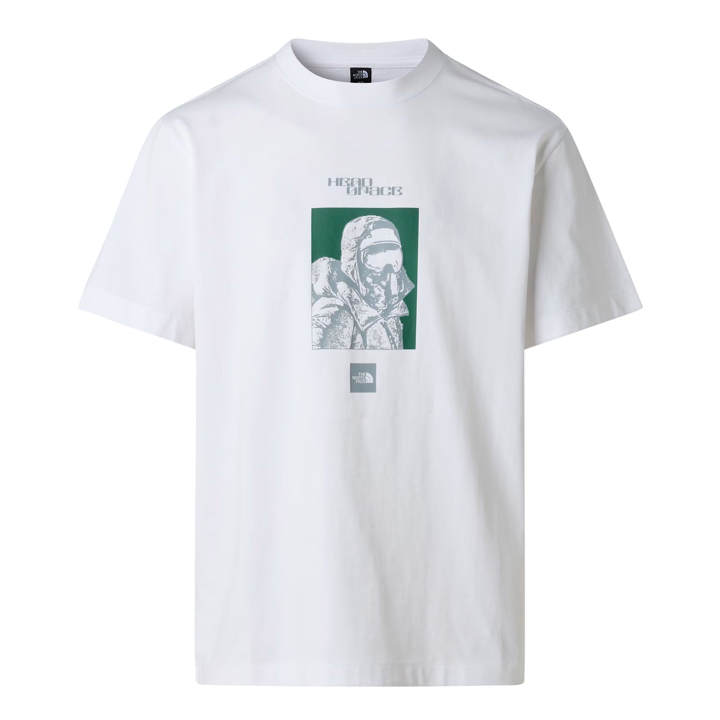 T-Shirt de manga curta para homem The North Face Explorer Relaxed Graphic em Branco TNF. Foto da parte da frente.