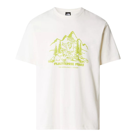 The North Face Short Sleeve Nature T-Shirt White Dune. Foto da parte da frente.