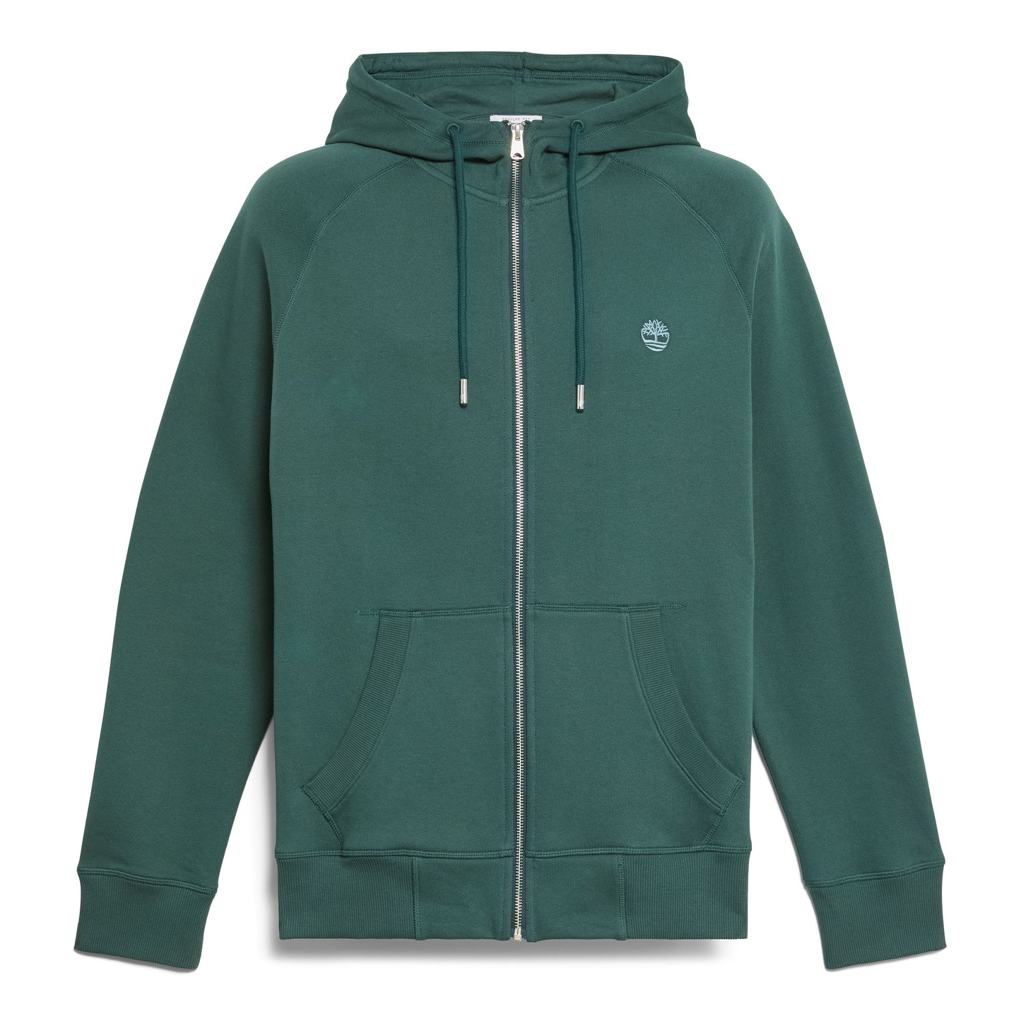 Casaco com carapuço para homem Timberland em malha escovada Exeter River em Green Gables. Foto da parte da frente.