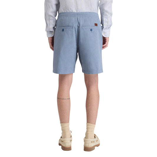 Calções de algodão para homem Timberland Claremont em Oceana. Foto da parte de trás, vestidos.