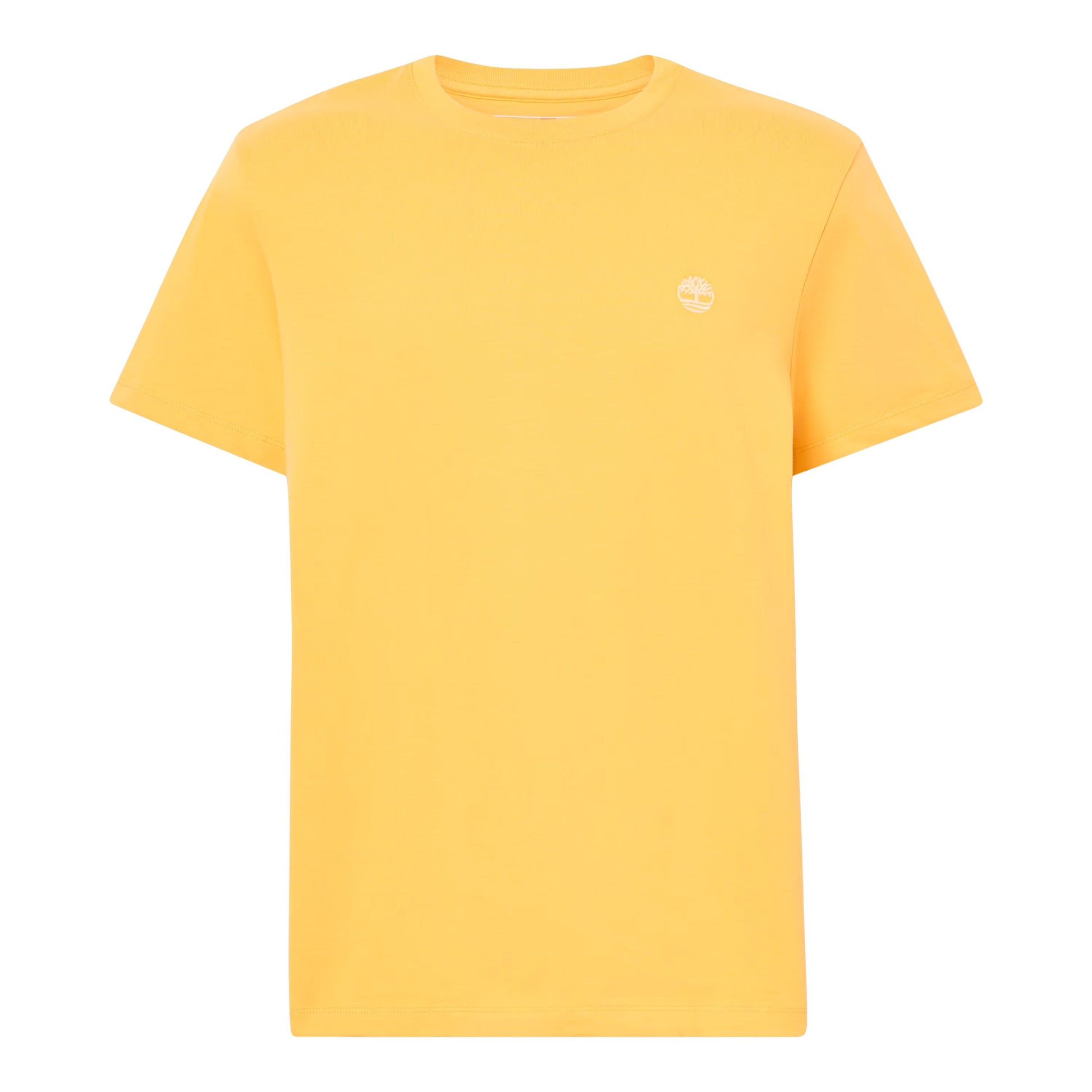 T-Shirt de manga curta para homem Timberland Dunstan River em Yolk Yellow. Foto da parte da frente.