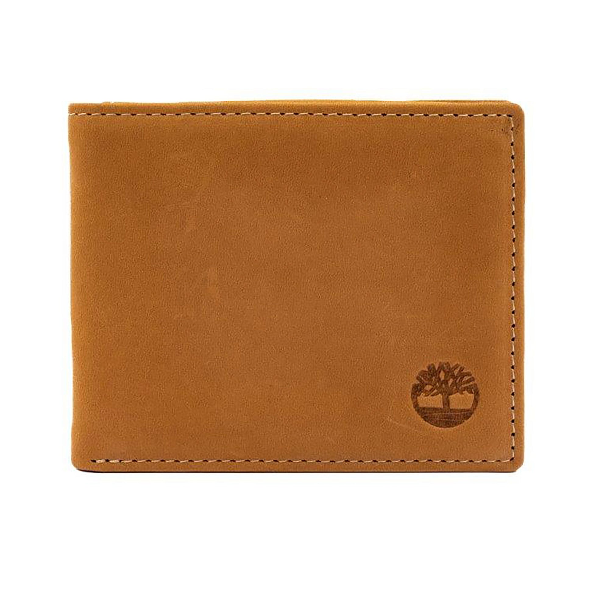 Carteira de documentos unissexo Timberland Icon Boot Passcase em Wheat. Foto da parte da frente.