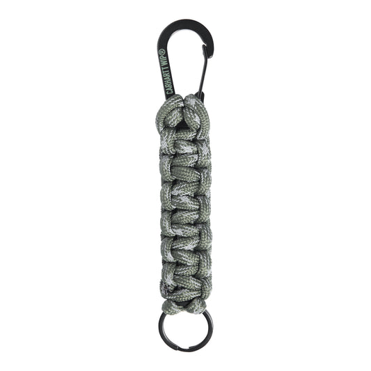 Carhartt WIP Tour Cord Keychain Smoke Green/Reflective. Foto da parte da frente.