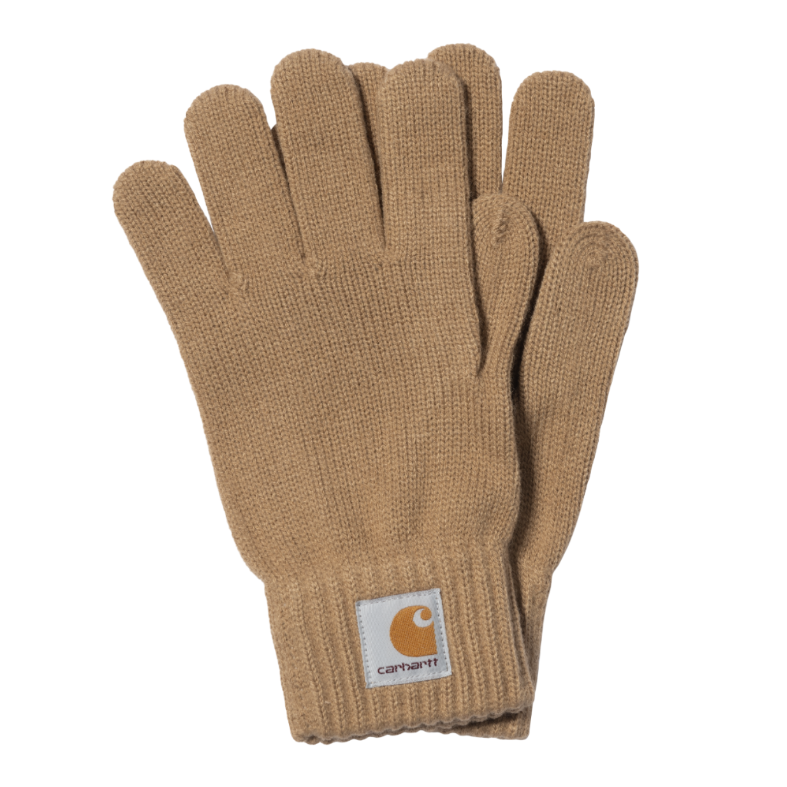 Carhartt WIP Watch Gloves Peanut. Foto da parte da frente.