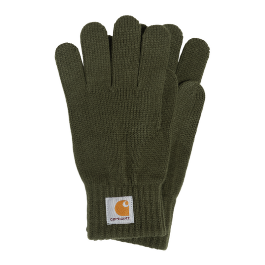 Carhartt WIP Watch Gloves Office Green. Foto da parte da frente.