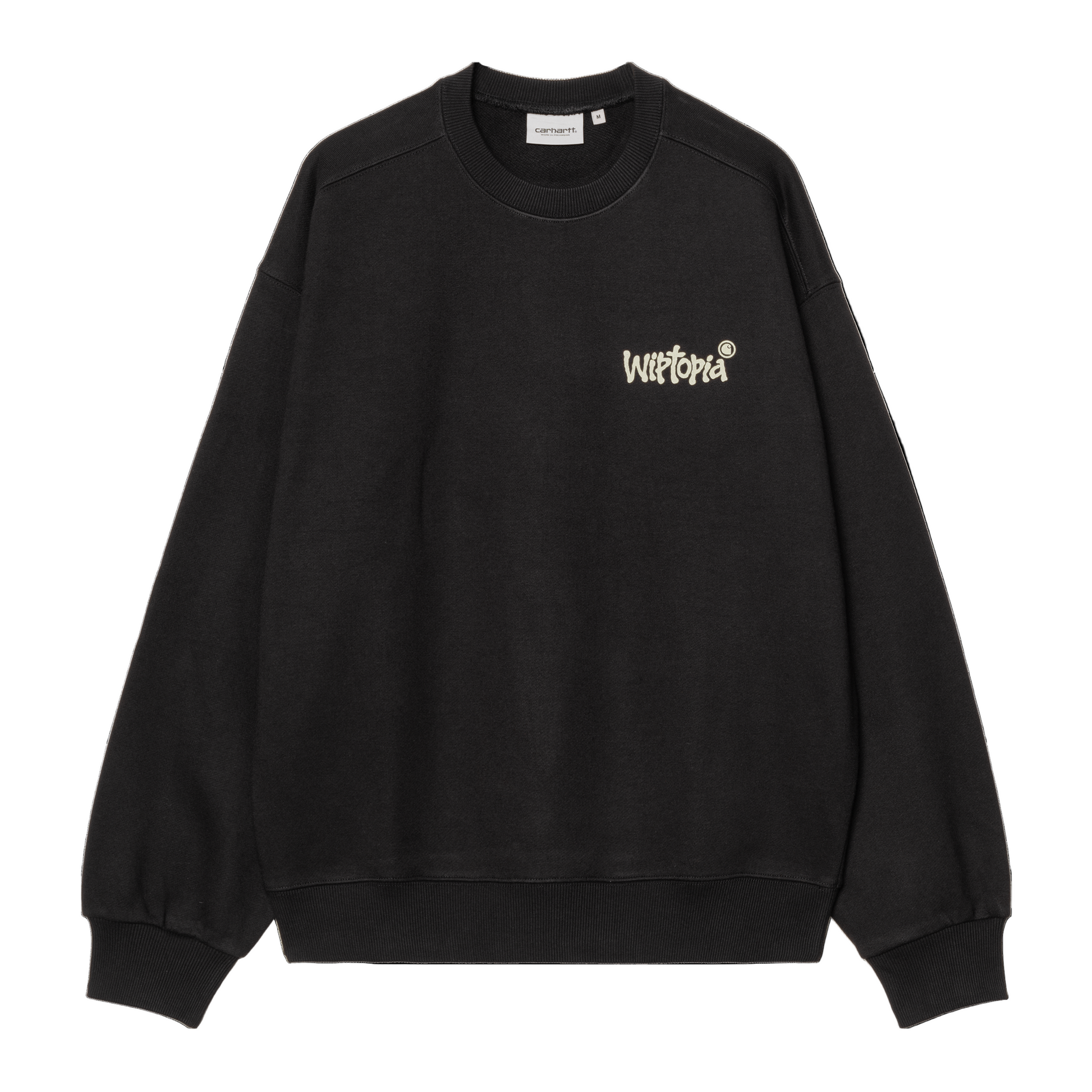 Sweat de homem Carhartt WIP Wiptopia em Preto. Foto da parte da frente.