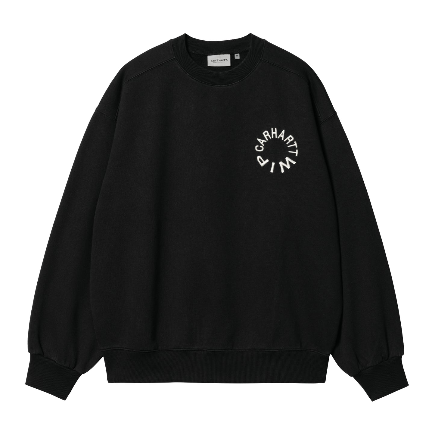 Carhartt WIP Work Varsity Sweat Black/Wax. Foto da parte da frente.