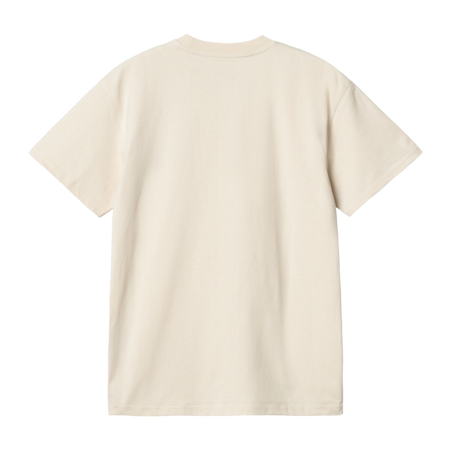 T-Shirt de manga curta para homem Carhartt WIP American Script em Natural. Foto da parte de trás.