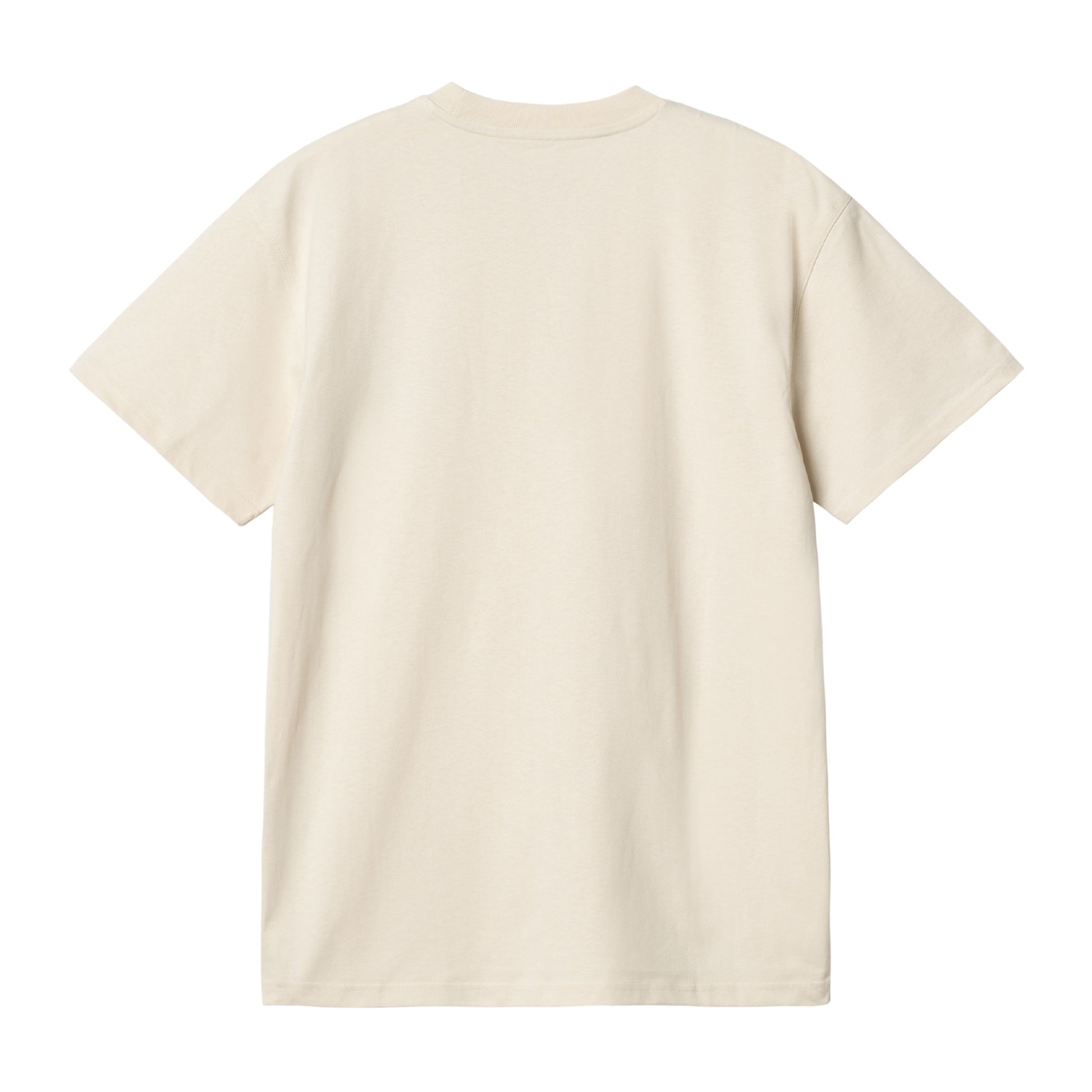 T-Shirt de manga curta para homem Carhartt WIP American Script em Natural. Foto da parte de trás.