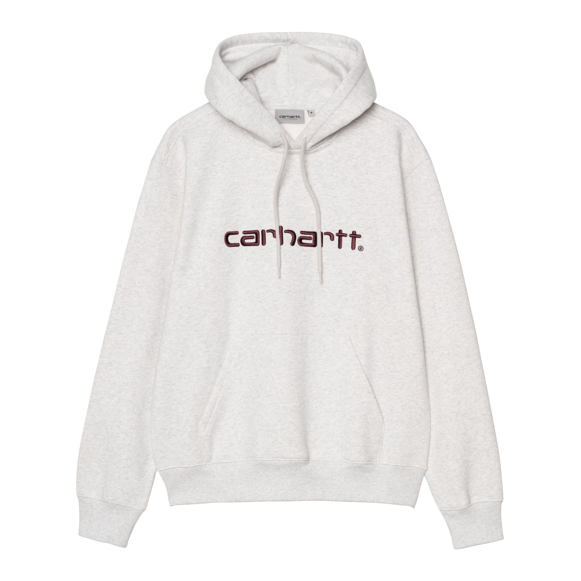 Sweat com carapuço para homem Carhartt WIP Carhartt em Ash Heather/Rondo. Foto da parte da frente.