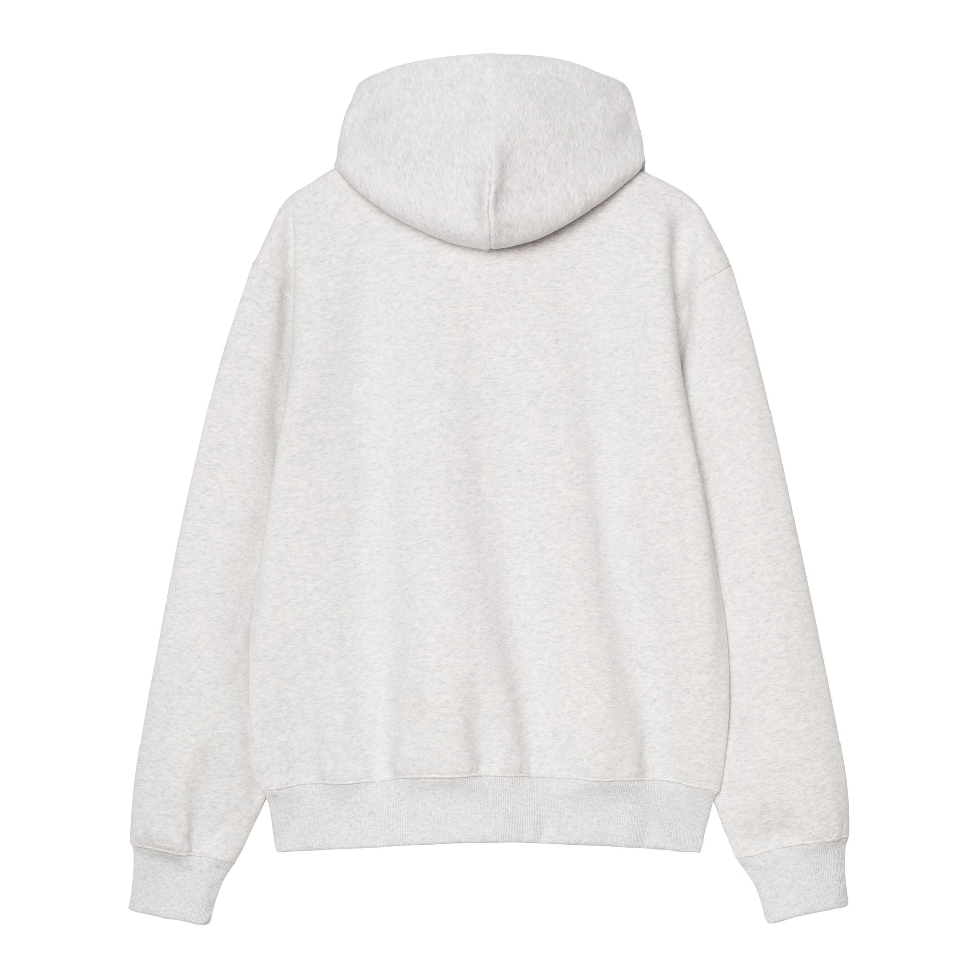 Sweat com carapuço para homem Carhartt WIP Carhartt em Ash Heather/Rondo. Foto da parte de trás.