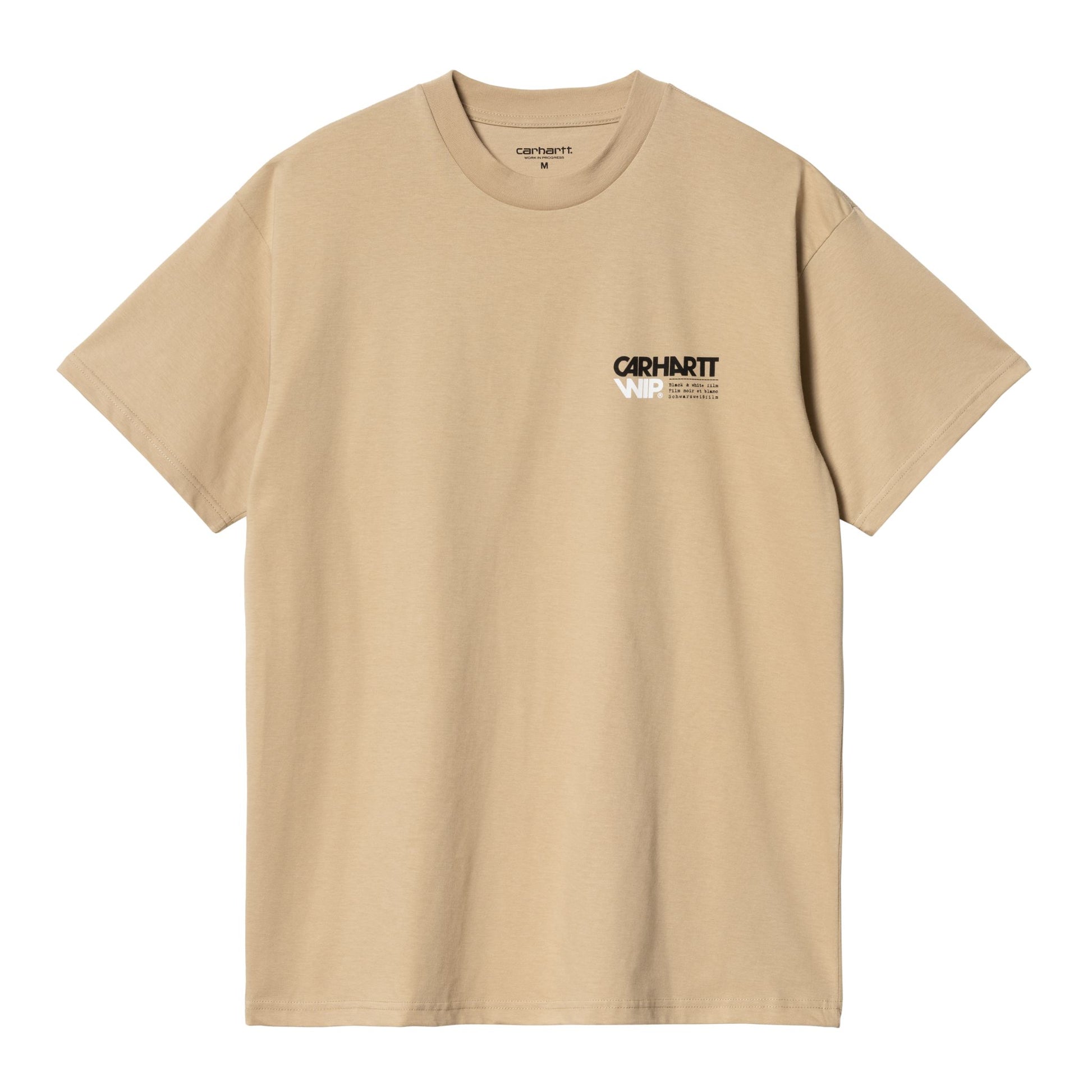 Carhartt WIP Short Sleeve Contact Sheet T-Shirt Sable. Foto da parte da frente.