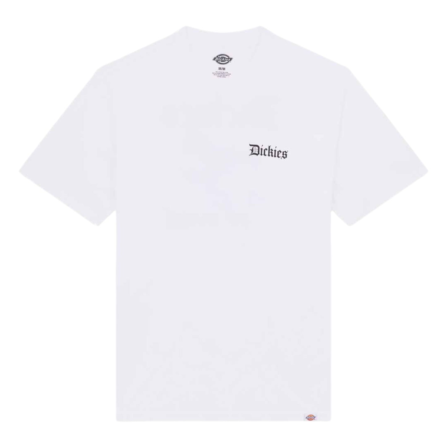 T-Shirt de manga curta para homem Dickies Diner em Branco. Foto da parte da frente.