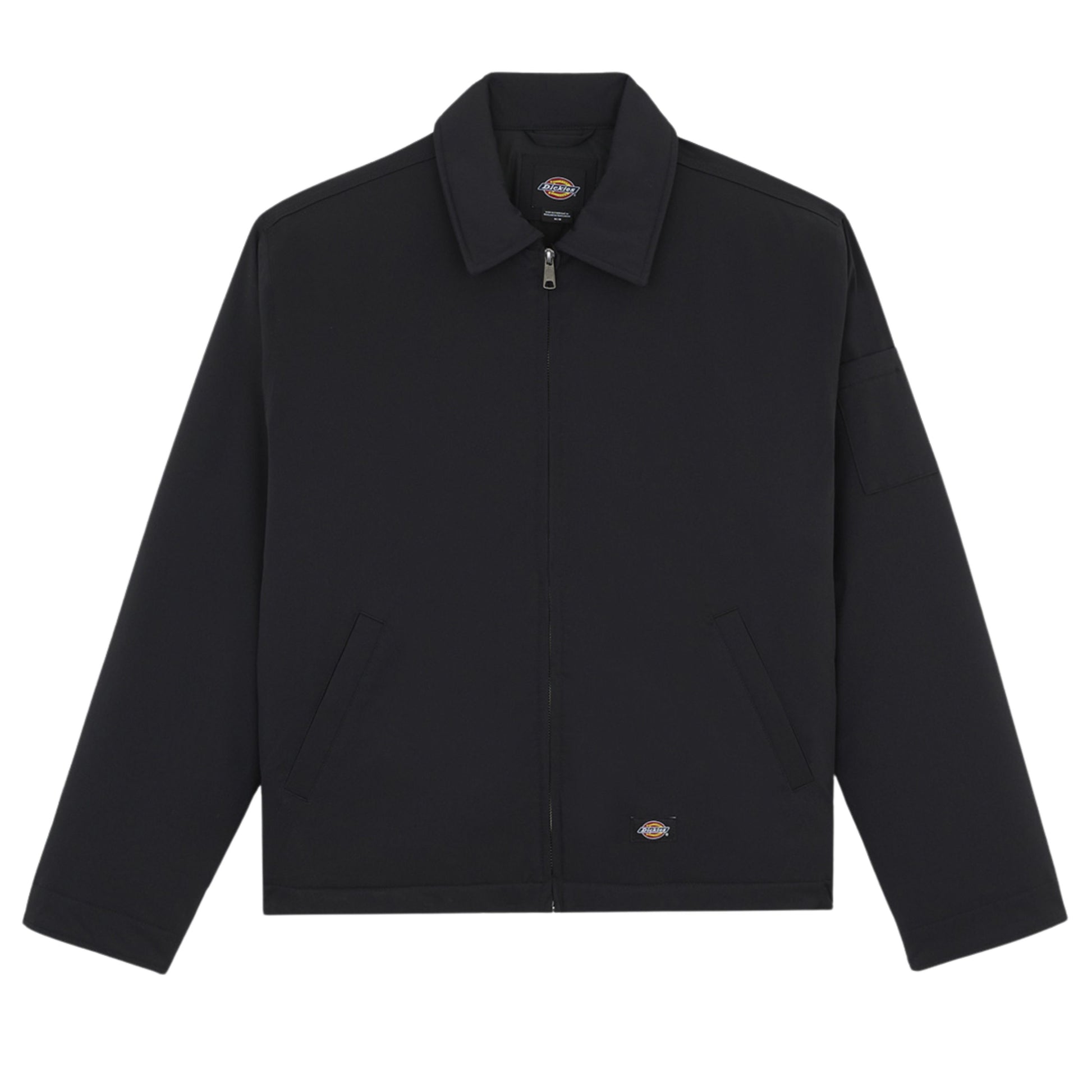 Casaco Puffer para homem Dickies Eisenhower em preto. Foto da parte da frente.