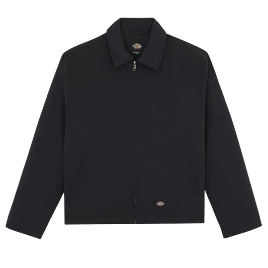 Casaco Puffer para homem Dickies Eisenhower em preto. Foto da parte da frente.