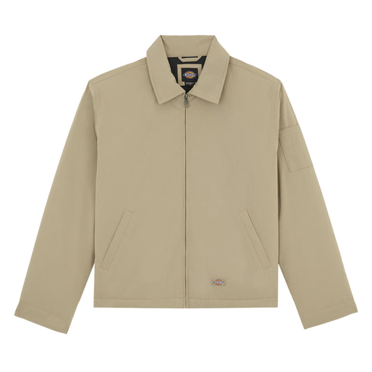 Casaco Puffer para homem Dickies Eisenhower em Khaki. Foto da parte da frente.