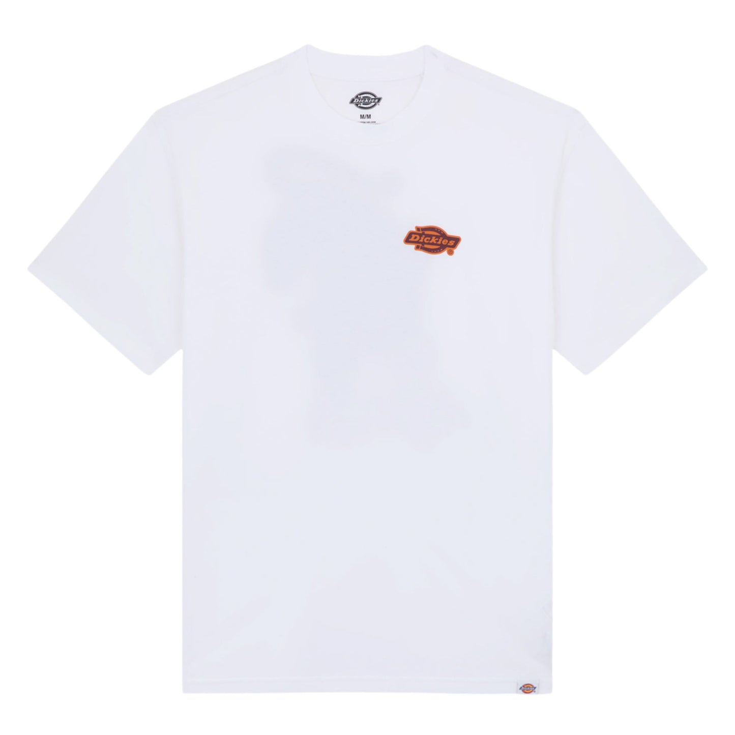 T-Shirt de manga curta para homem Dickies Graysville em Branco. Foto da parte da frente.