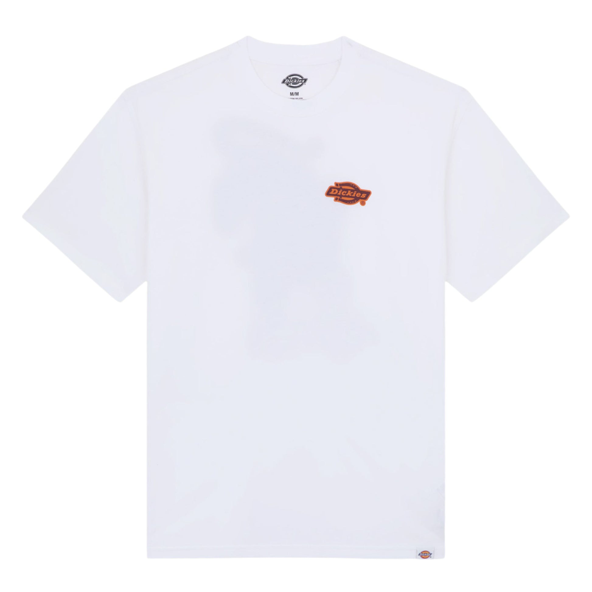 T-Shirt de manga curta para homem Dickies Graysville em Branco. Foto da parte da frente.