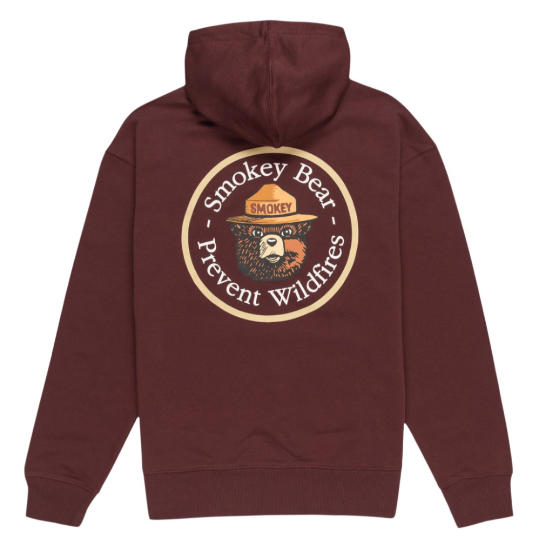 Element x Smokey Bear Prevent Hooded Sweat Decadent Chocolate. Foto da parte de trás.