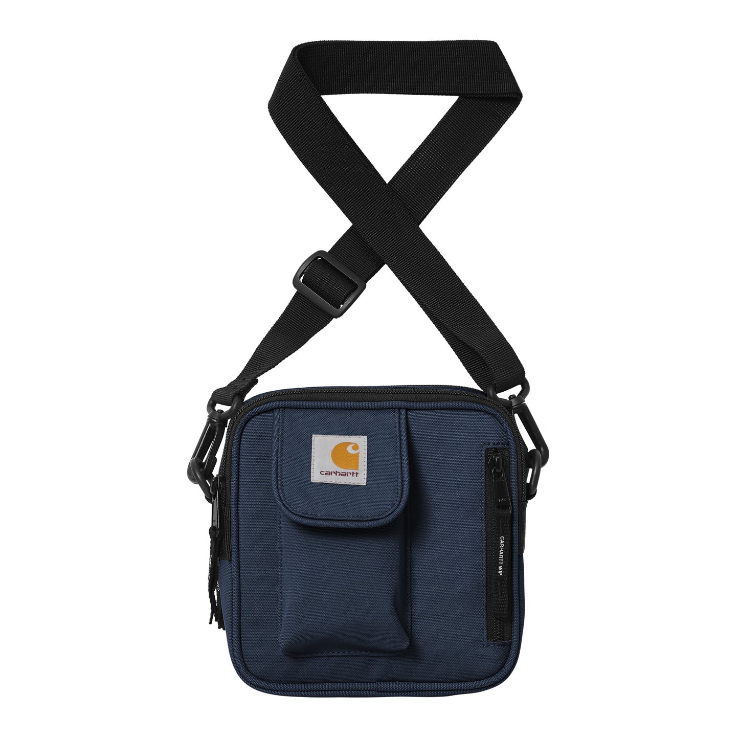 Carhartt WIP Essentials Bag, Small Blue. Foto da parte da frente.