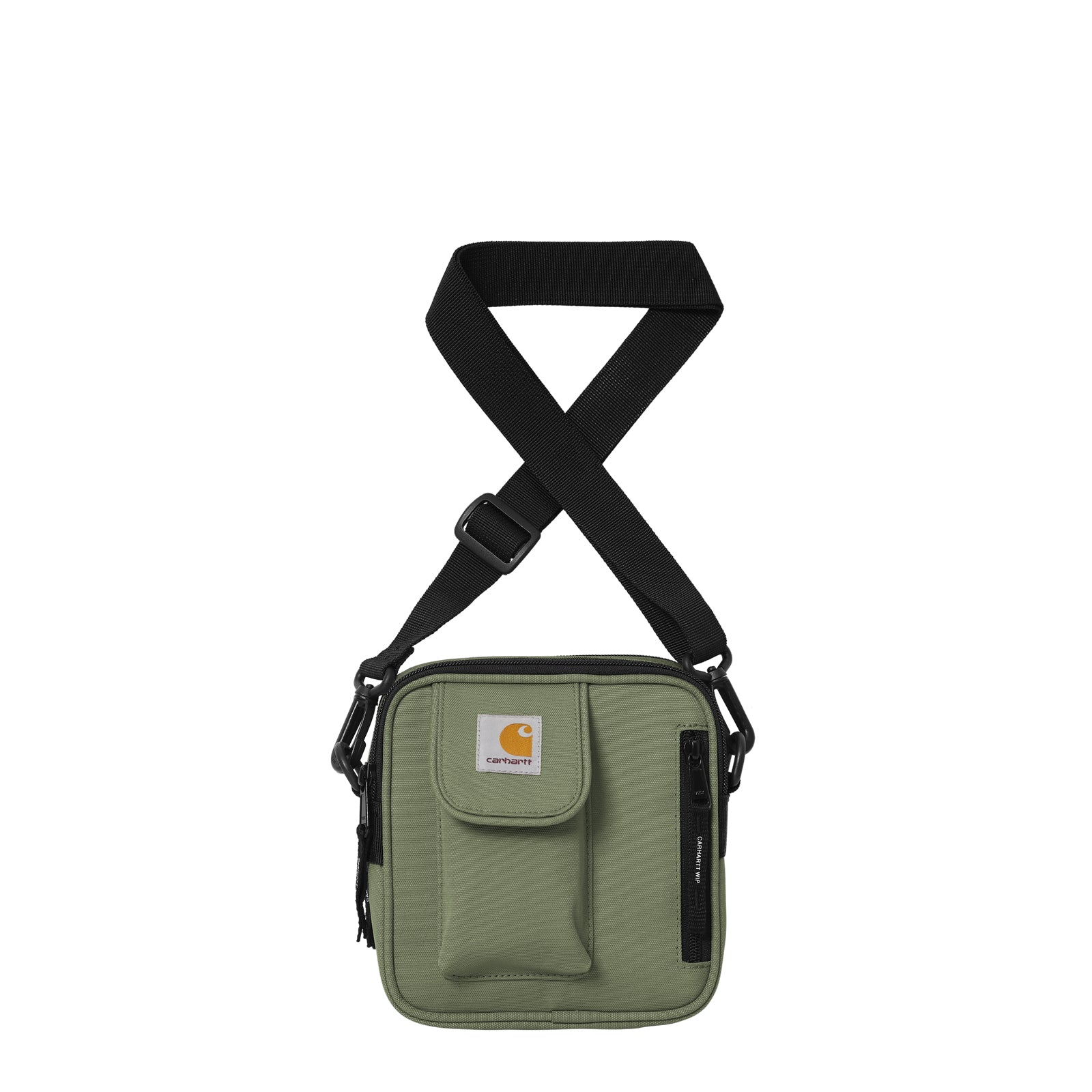 Carhartt WIP Essentials Bag, Small Dollar Green. Foto da parte da frente.