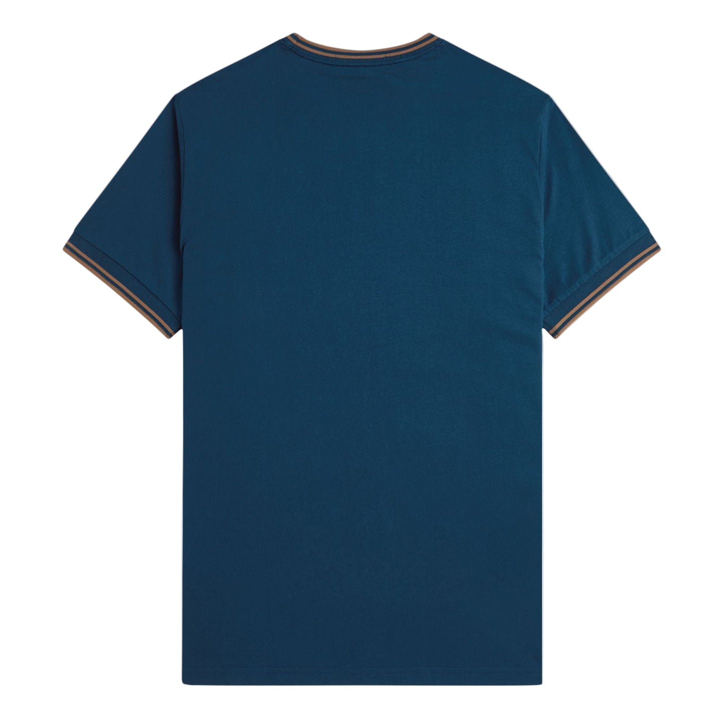 T-Shirt de manga curta para homem Fred Perry Twin Tipped em Dark Petrol/Shaded Stone. Foto da parte de trás.