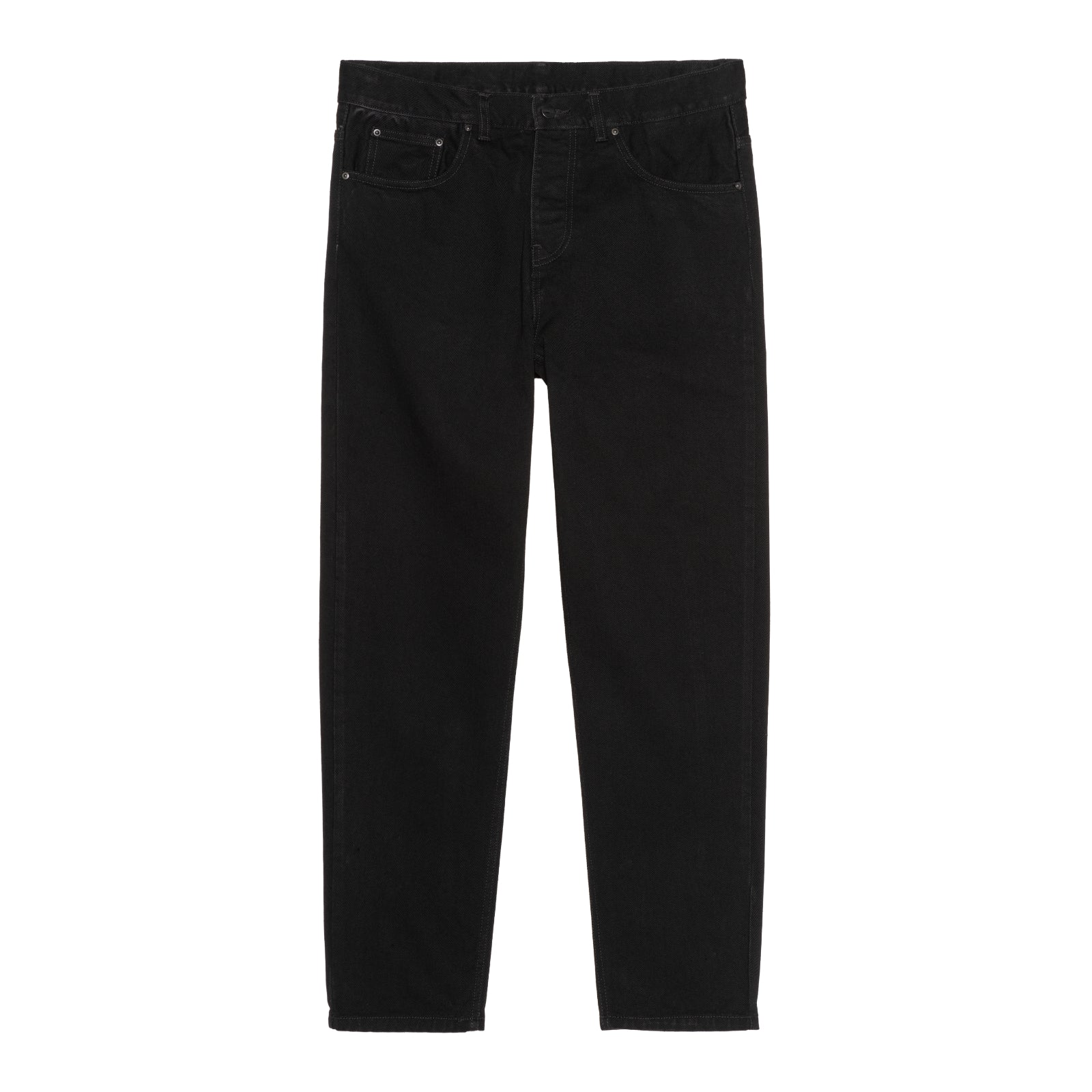 Carhartt WIP Newel Pant Black One Wash. Foto da parte da frente.