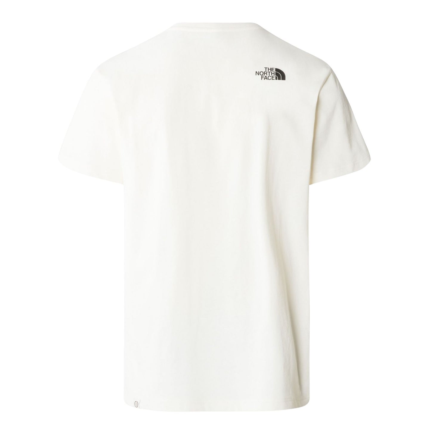 The North Face Berkeley California Short Sleeve T-Shirt - In Scrap White Dune/Optic Emerald. Foto da parte de trás.