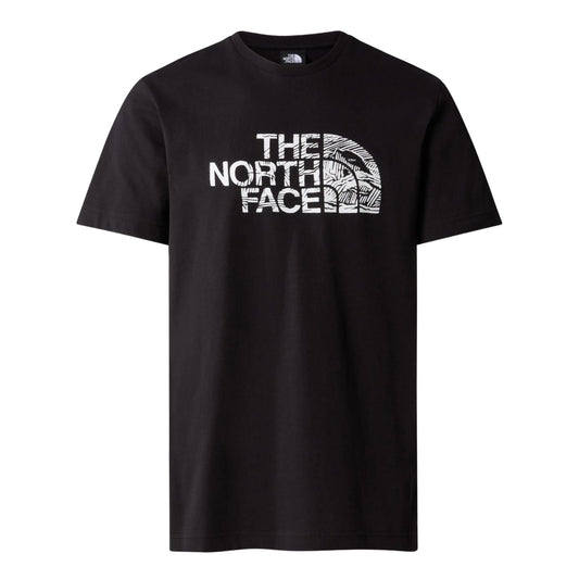 The North Face Woodcut Dome Short Sleeve T-Shirt TNF Black. Foto da parte da frente.