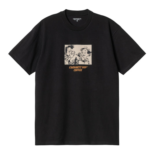 Carhartt WIP Coffee T-Shirt Black. Foto da parte da frente.