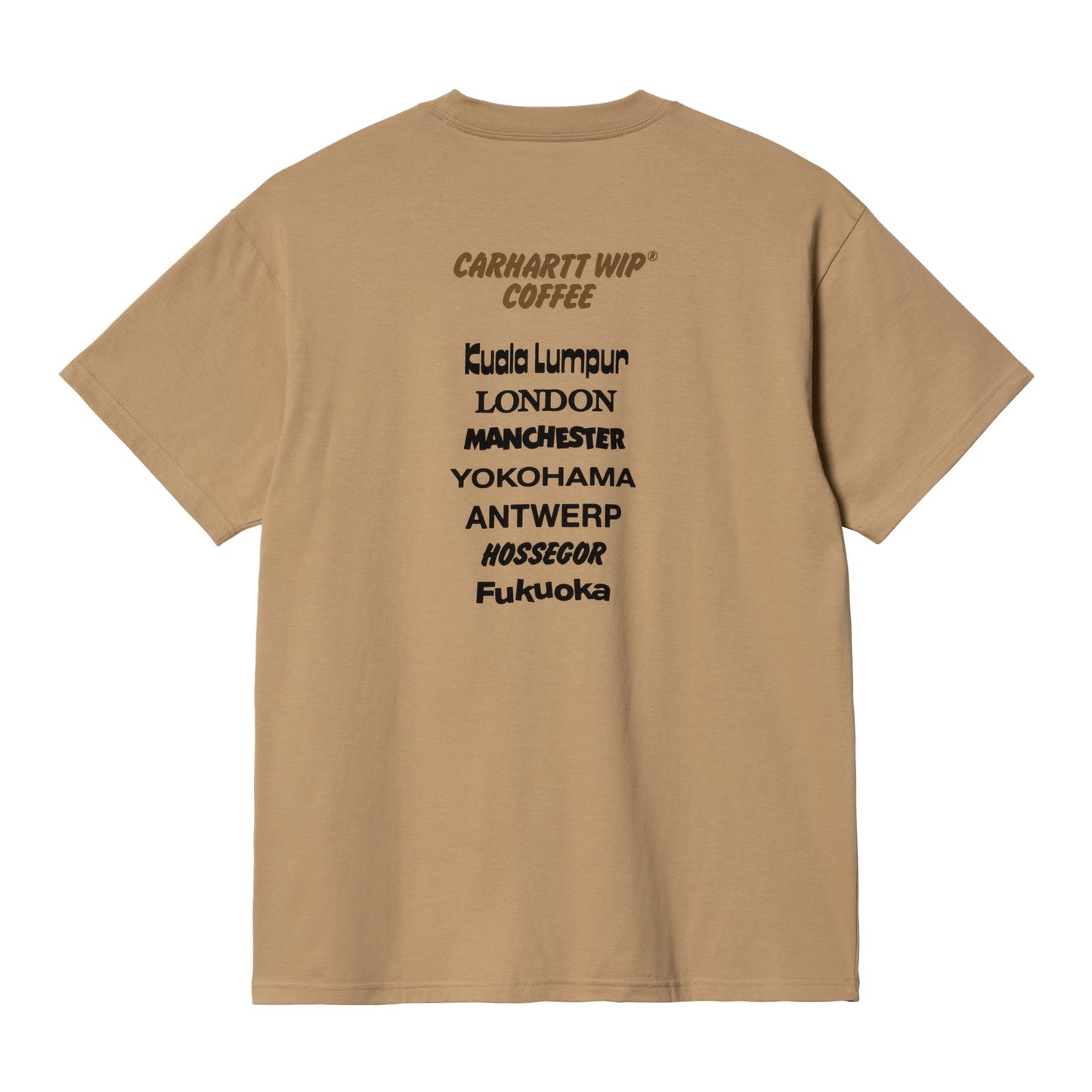 Carhartt WIP Coffee T-Shirt Dusty Hamilton Brown. Foto da parte de trás.