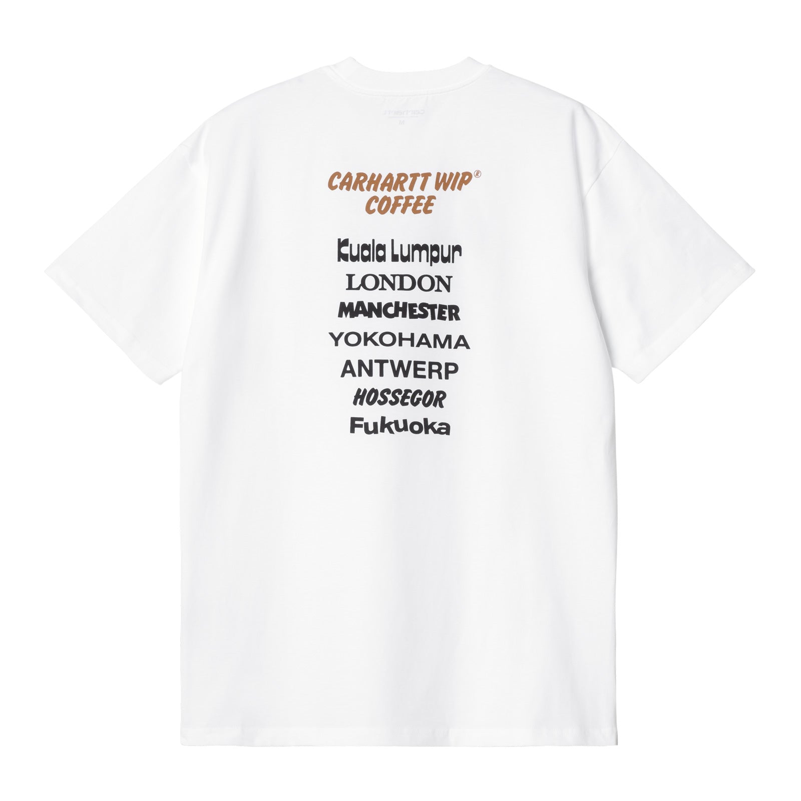 Carhartt WIP Coffee T-Shirt White. Foto da parte de trás.