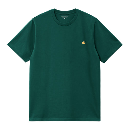 Carhartt WIP Chase T-Shirt Chevil/Gold. Foto da parte da frente.