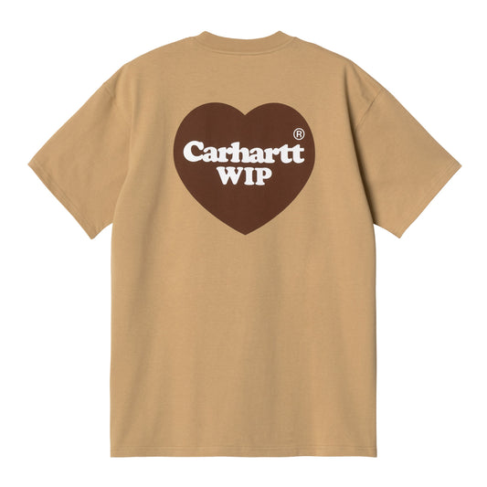 Carhartt WIP Double Heart T-Shirt Dusty Hamilton Brown. Foto da parte de trás.