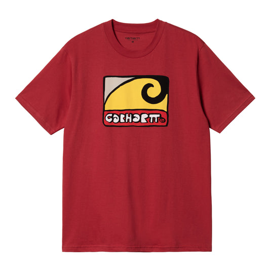 Carhartt WIP Fibo T-Shirt Cherry. Foto da parte da frente.