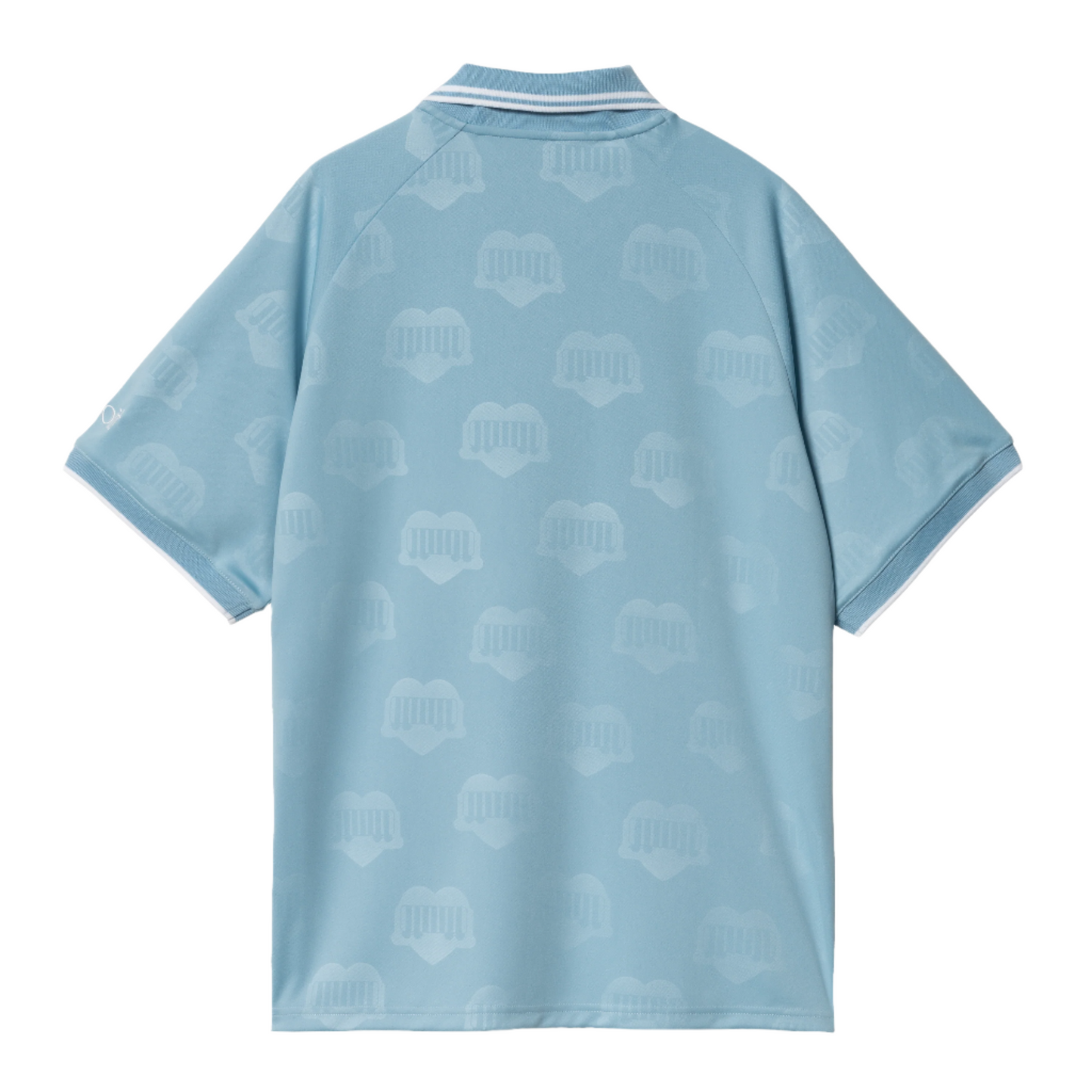 T-Shirt de futebol Carhartt WIP HarttÉs em Heart Train Jacquard, Bluebird. Foto da parte de trás.