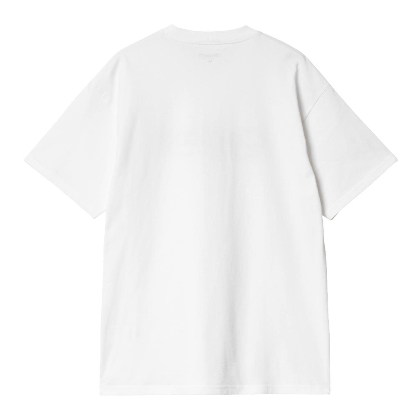 Carhartt WIP Label Script Short Sleeve T-Shirt White. Foto da parte de trás.