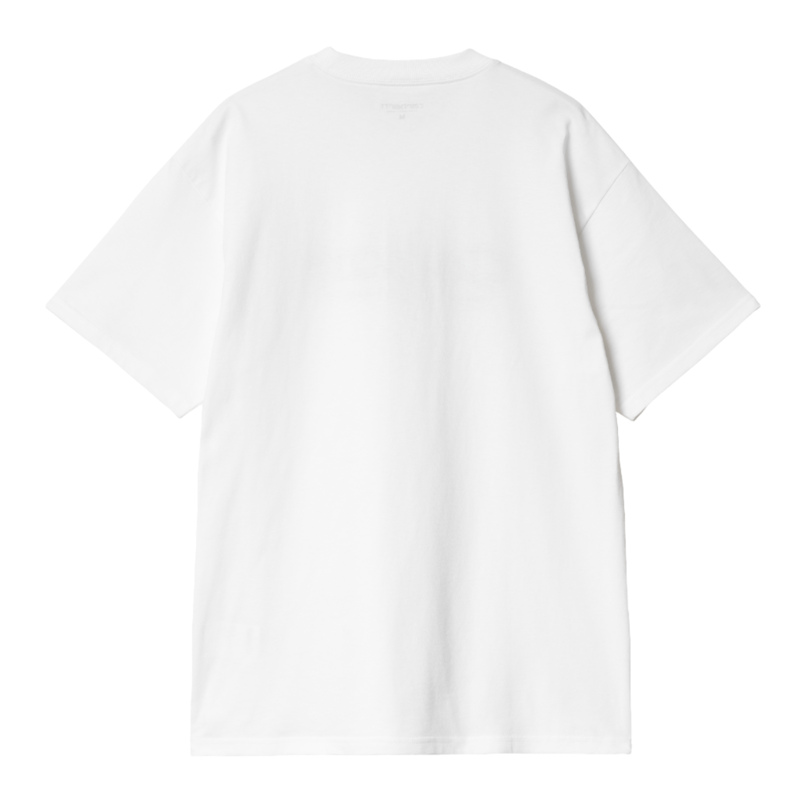 Carhartt WIP Label Script Short Sleeve T-Shirt White. Foto da parte de trás.