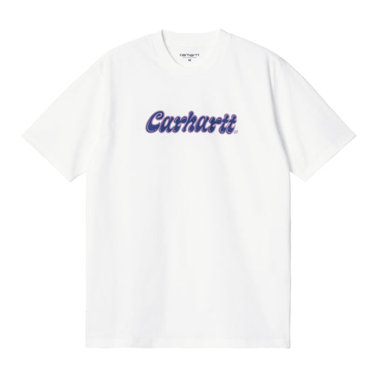 Carhartt WIP Liquid Script T-Shirt White. Foto da parte da frente.