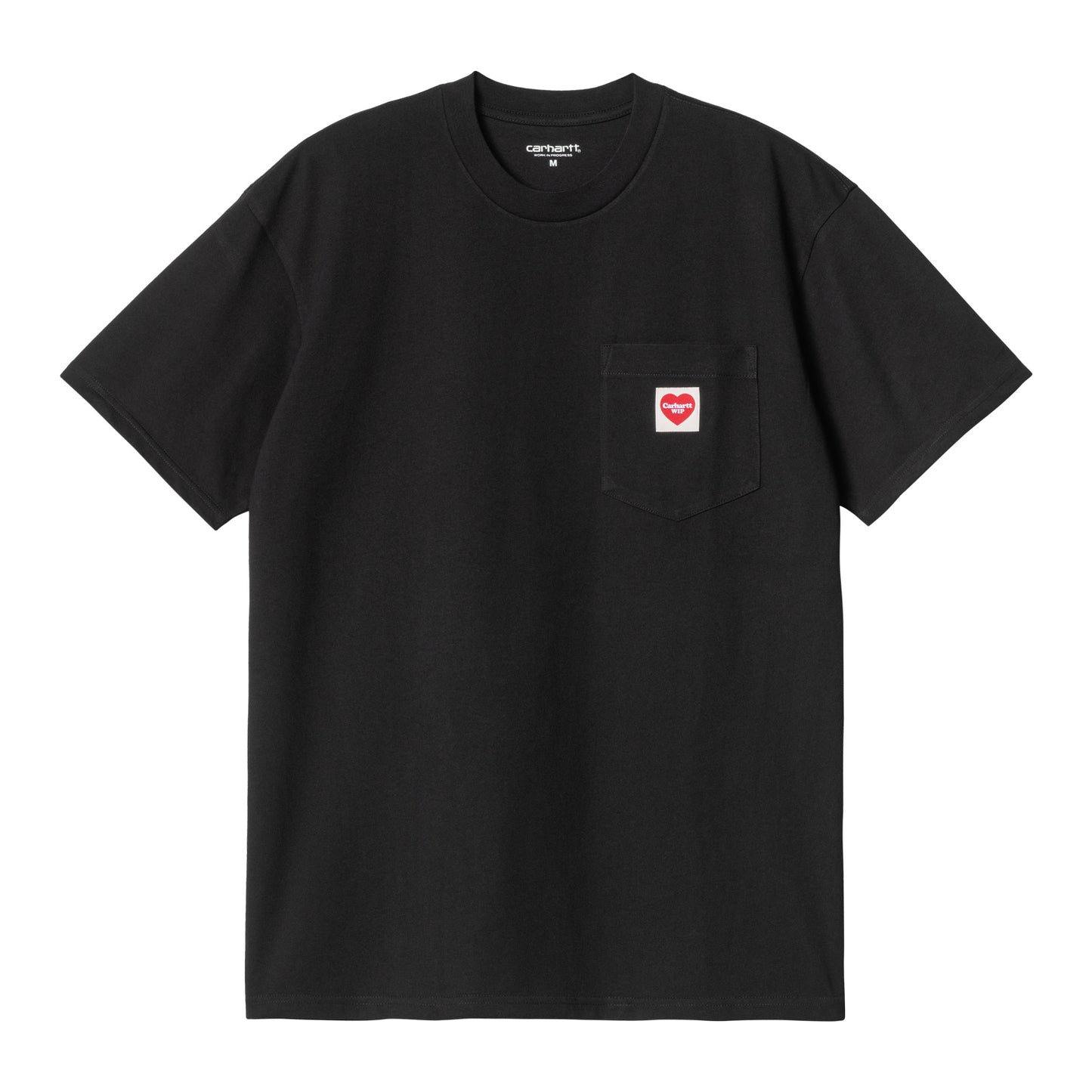 Carhartt WIP Pocket Heart T-Shirt Black. Foto da parte da frente.