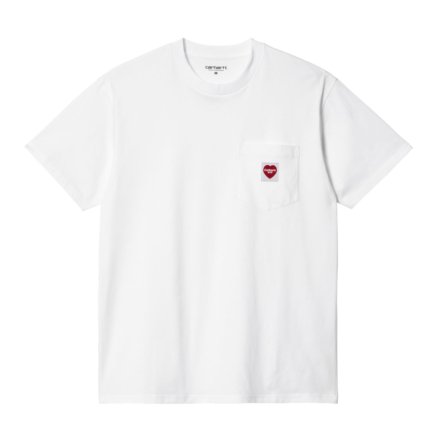Carhartt WIP Pocket Heart T-Shirt White. Foto da parte da frente.