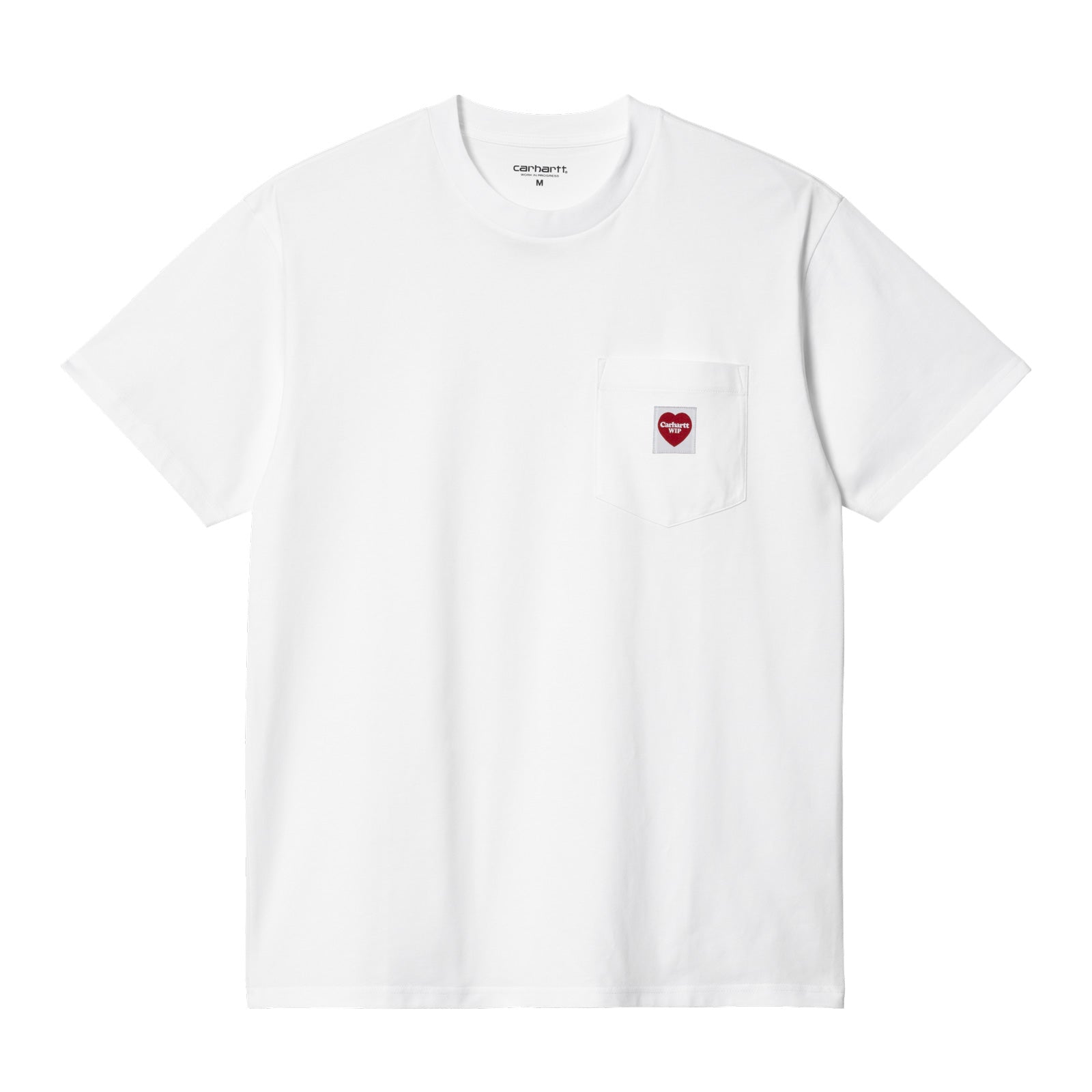 Carhartt WIP Pocket Heart T-Shirt White. Foto da parte da frente.