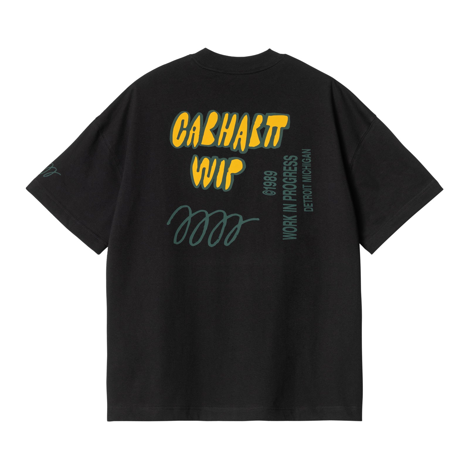 Carhartt WIP Signature T-Shirt Black. Foto da parte de trás.