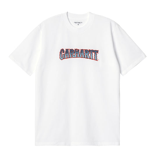 Carhartt WIP Slow Script T-Shirt White. Foto da parte da frente.