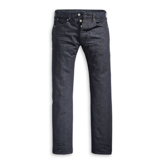 Calça de ganga de homem Levi's 501 em azul rigido. Foto de frente.