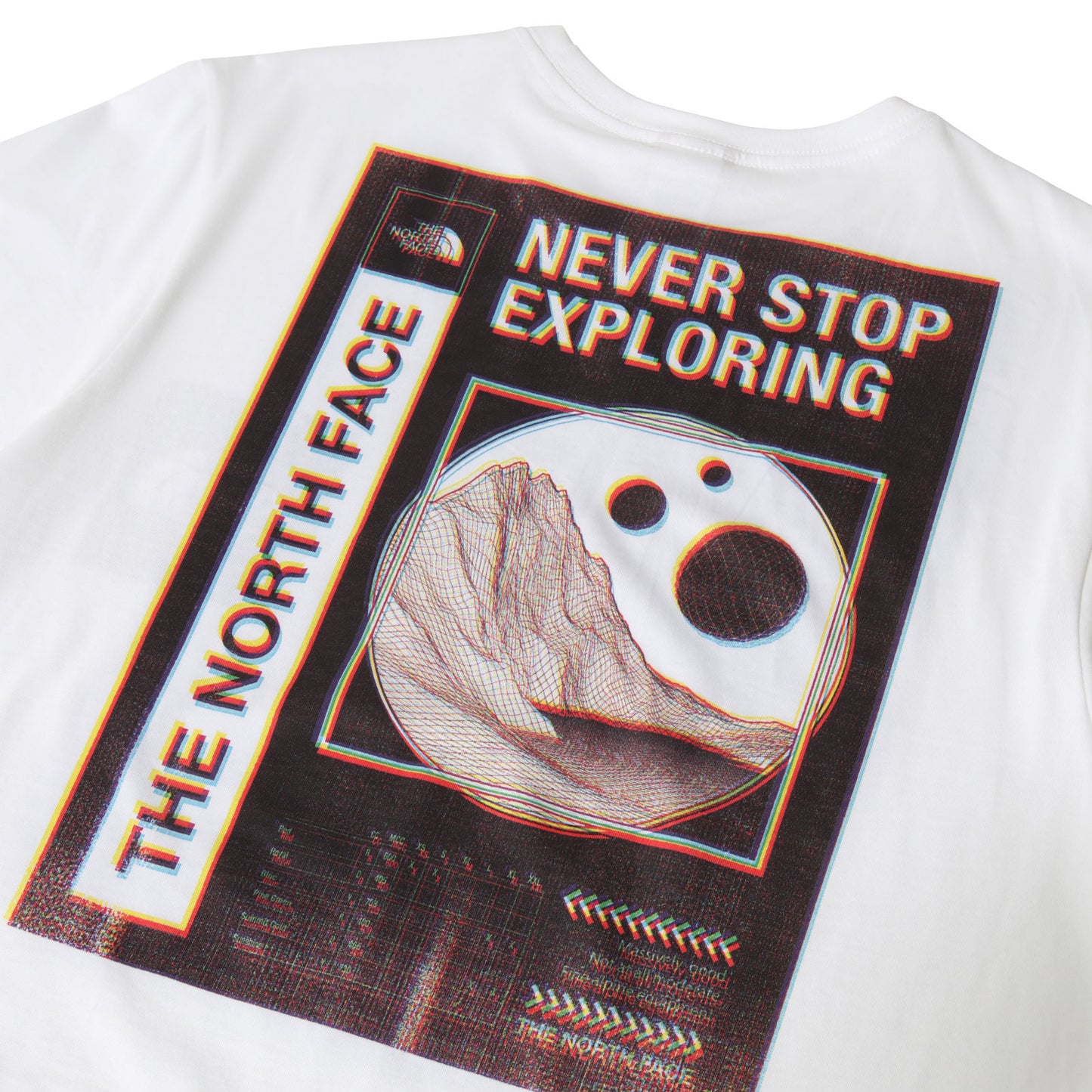 The North Face Galahm Graphic T-Shirt TNF White. Foto de detalhe do estampado nas costas.