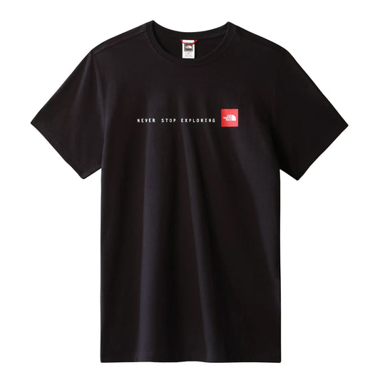 The North Face Never Stop Exploring T-Shirt TNF Black. Foto da parte da frente.